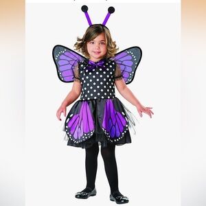 Nwt Beautiful purple Butterfly Pretend Play Costume  2-4T